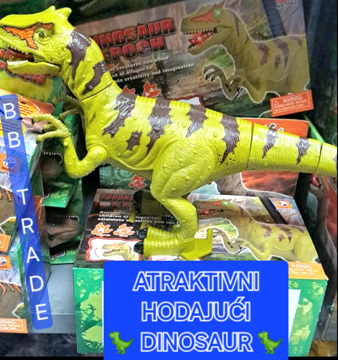 Dinosaur interaktivna igračka na baterije hoda svijetli ispušta zvukove
