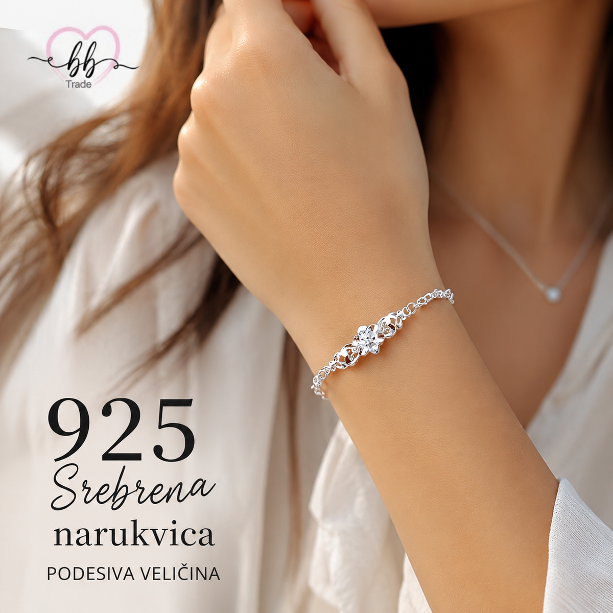 925 Srebrna Narukvica No.090