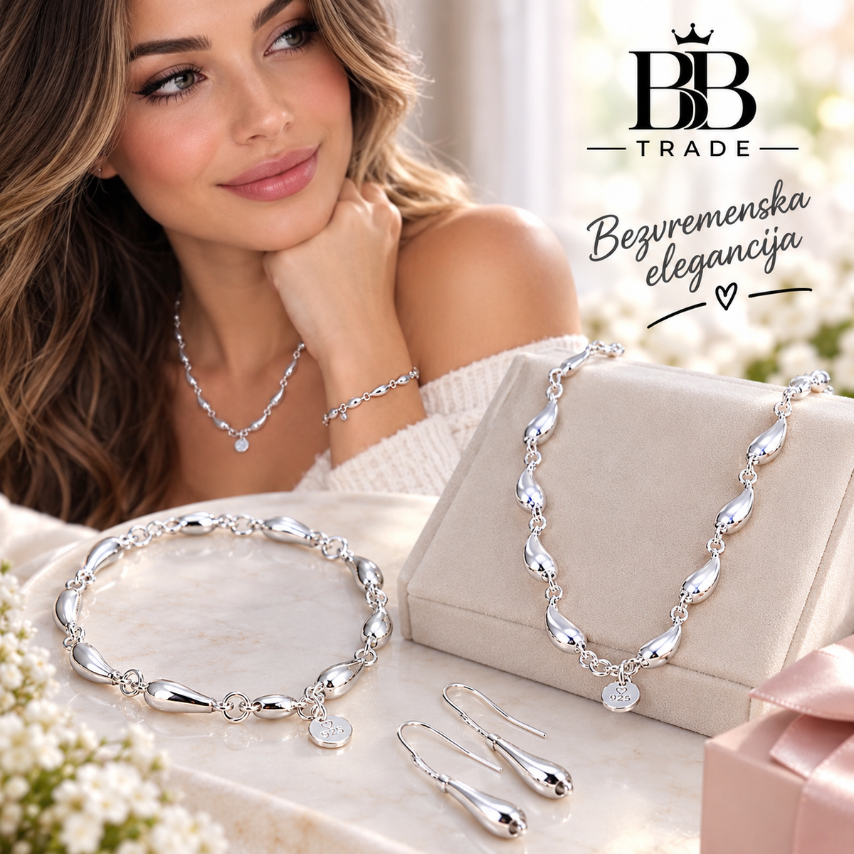 925 Srebrni set nakita – No.098