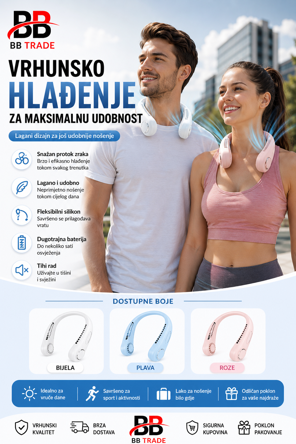Ventilator za vrat , Prenosivi vratni ventilator
