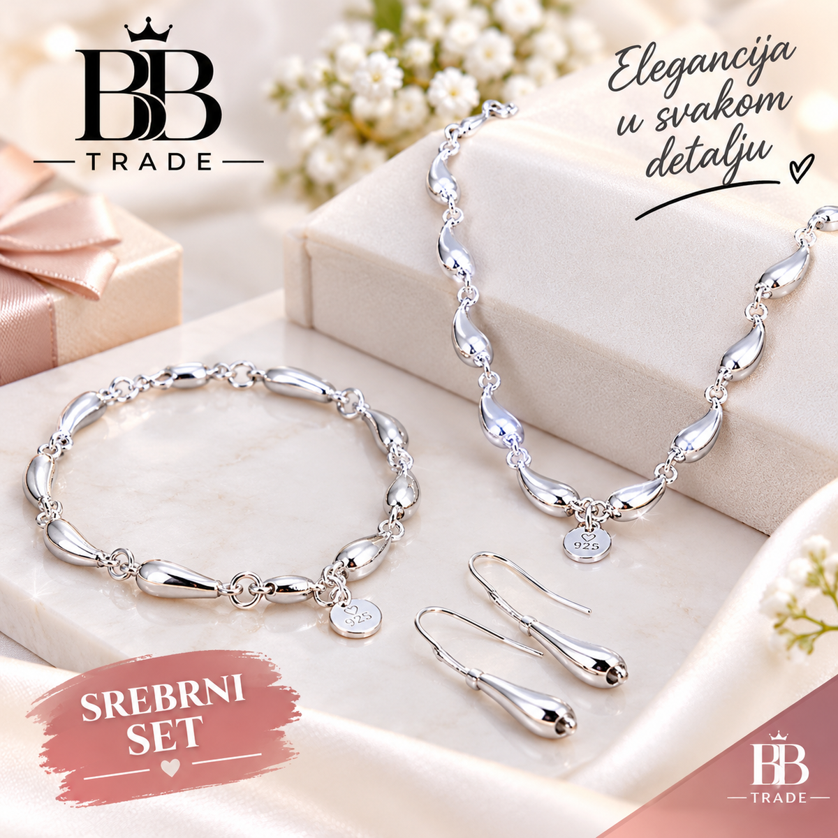 925 Srebrni set nakita – No.098