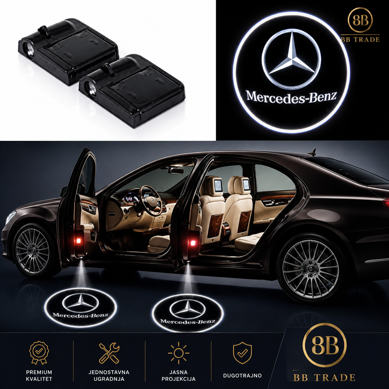 LED projektori za vrata automobila – Mercedes