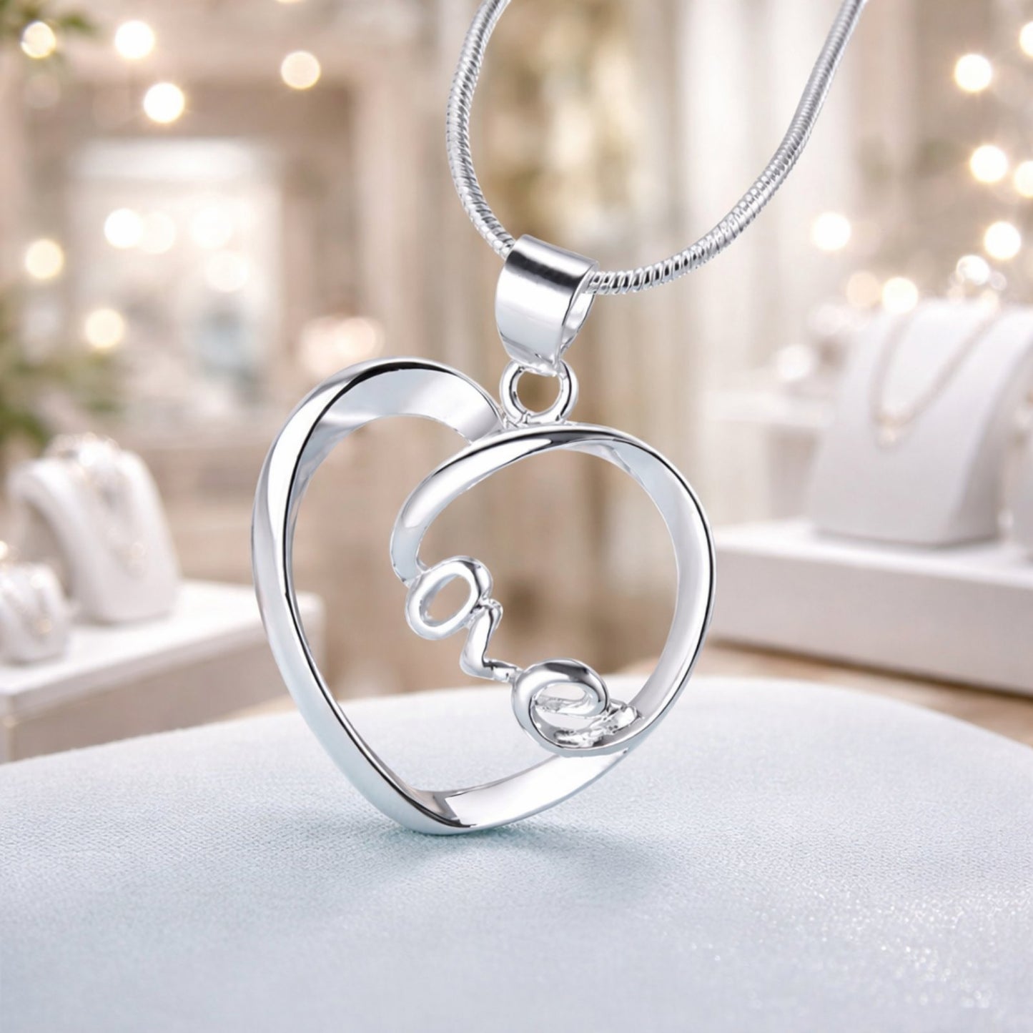 💖 925 SREBRNA OGRLICA – SRCE „LOVE“  No.046