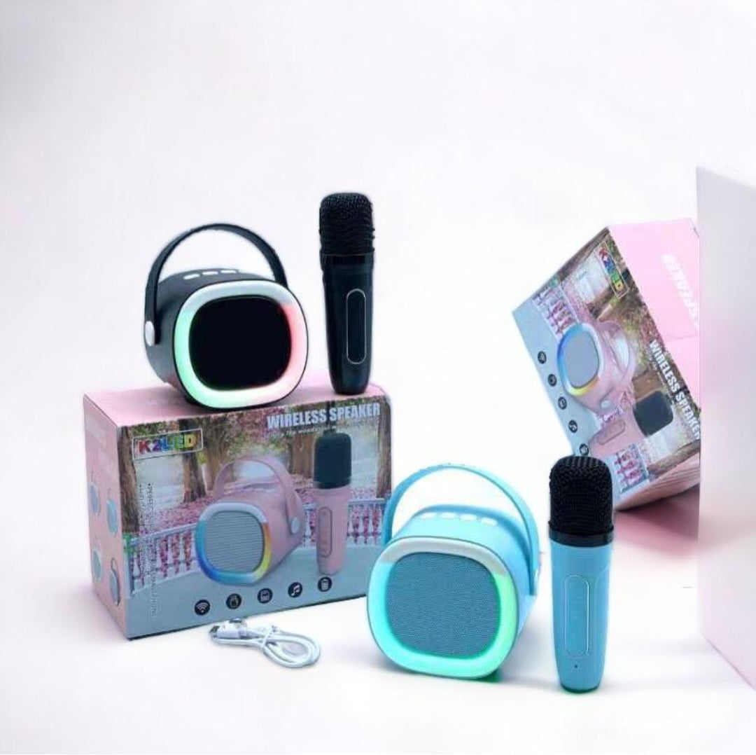 Bežični Karaoke SET – 2 mikrofona + LED zvučnik