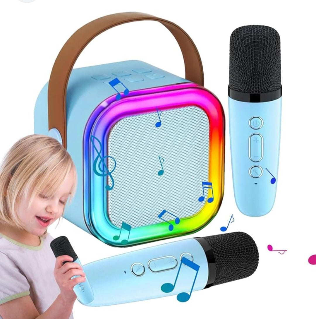 Bežični Karaoke SET – 2 mikrofona + LED zvučnik