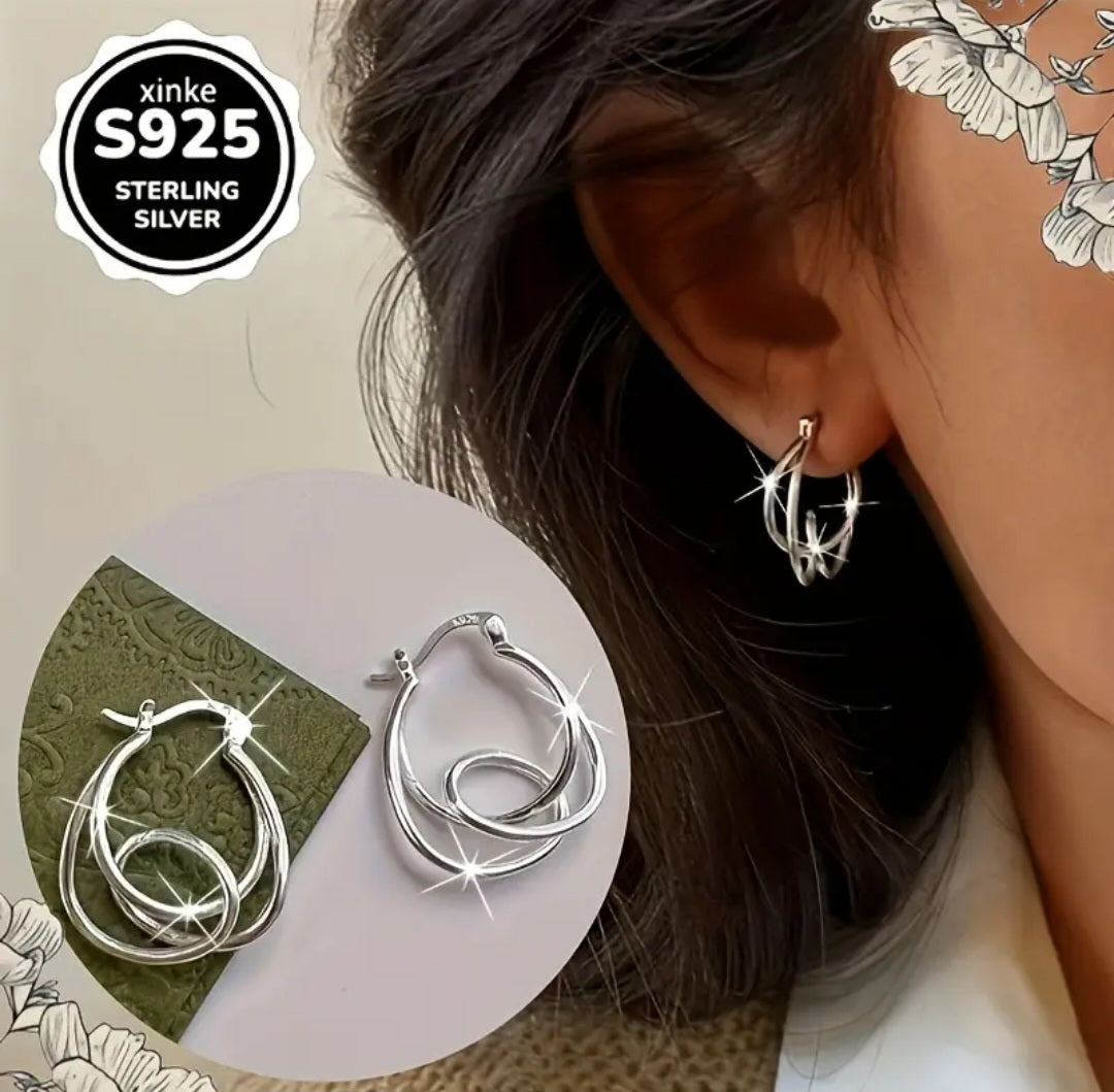 925 Srebrni set Ogrlica i naušnice - No.024