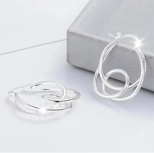 Hipoalergene Naušnice - Srebro 925 No.019