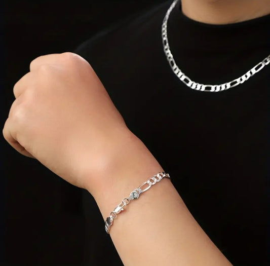 Muški Set – S925 Ogrlica i Narukvica No.025