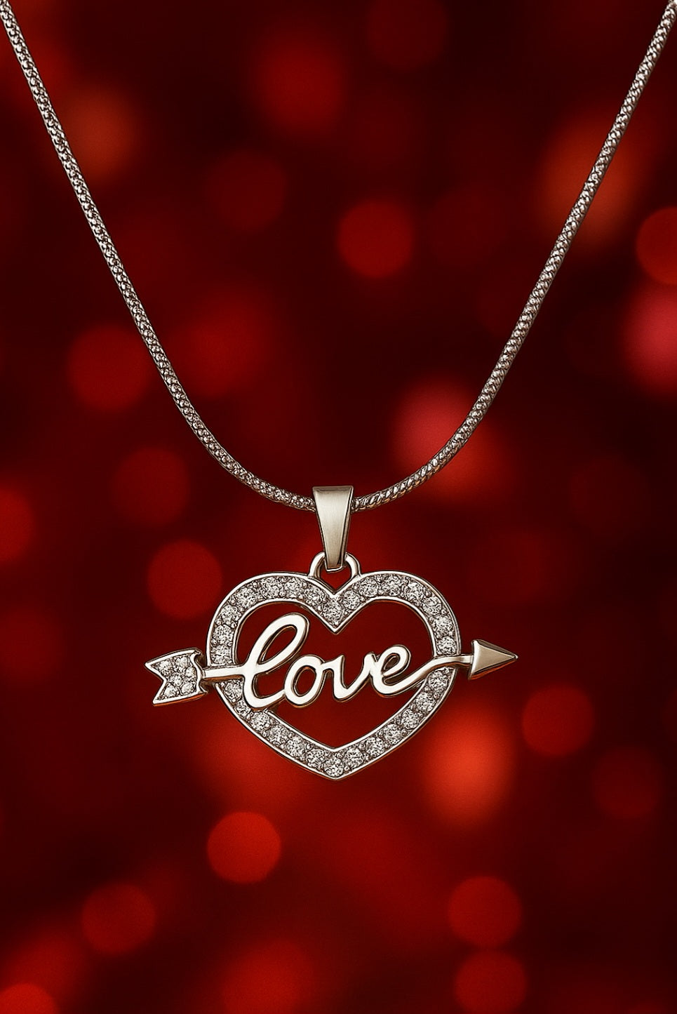 925 Srebrna Ogrlica Love No.039