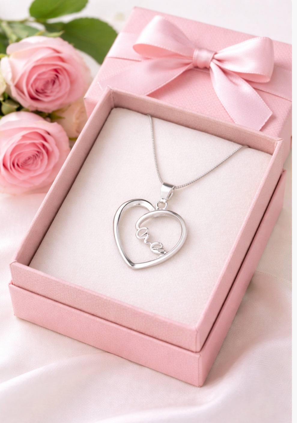 💖 925 SREBRNA OGRLICA – SRCE „LOVE“  No.046
