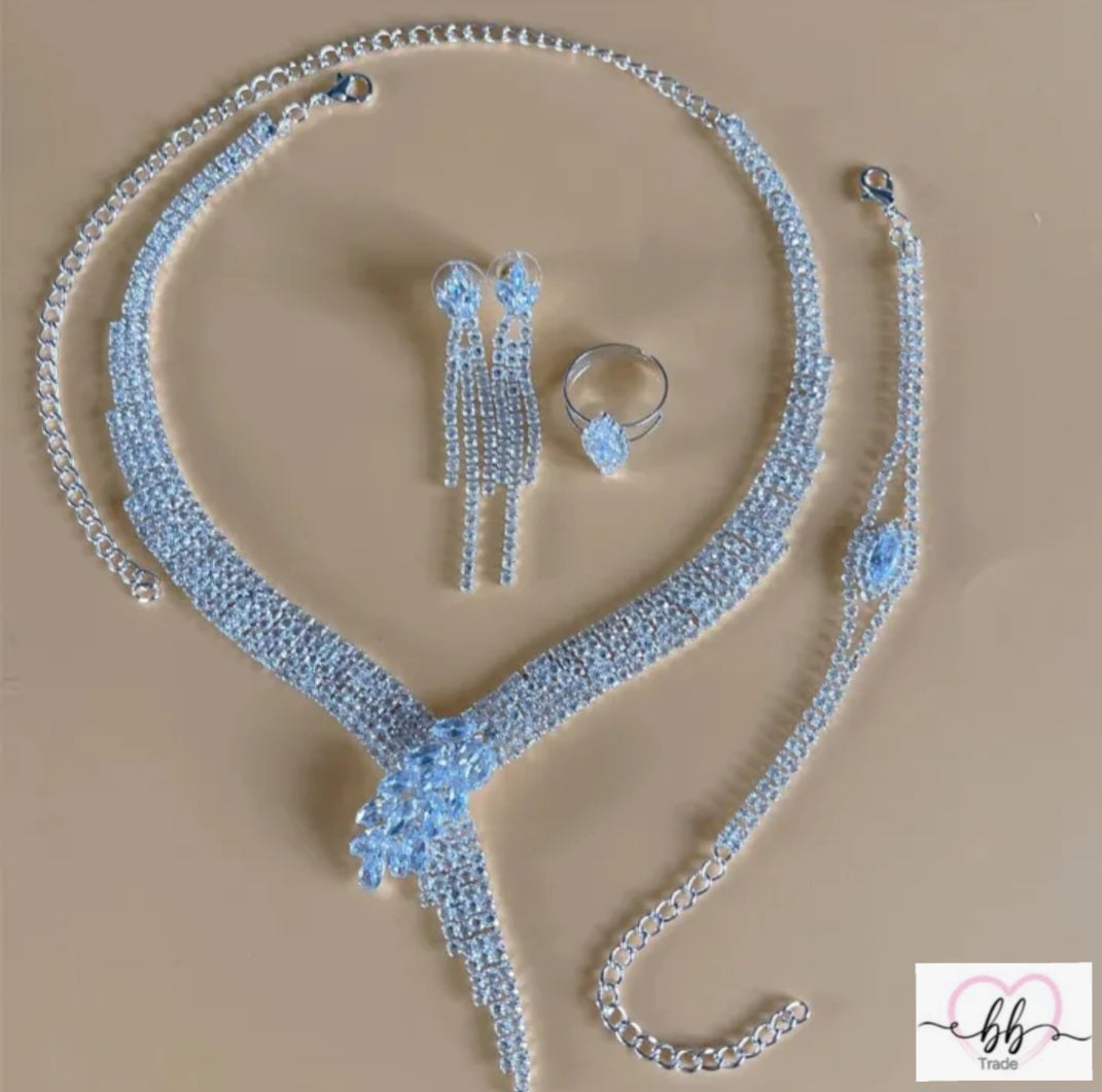 Elegantni kristalni set nakita 4 dijela - No.056