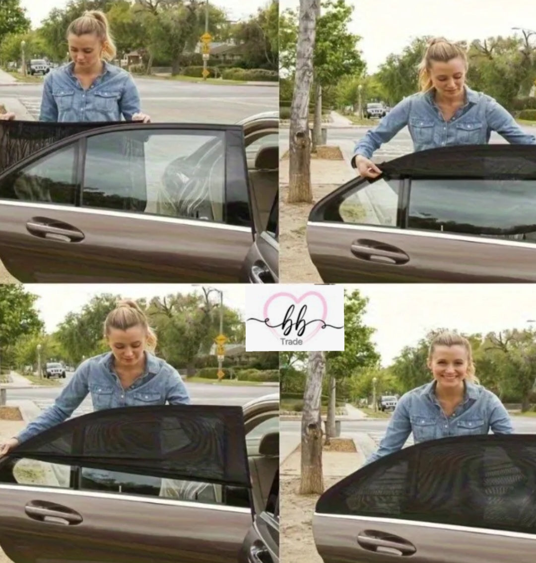 Auto sjenila za bočna stakla – set 4 komada (prednja + zadnja)