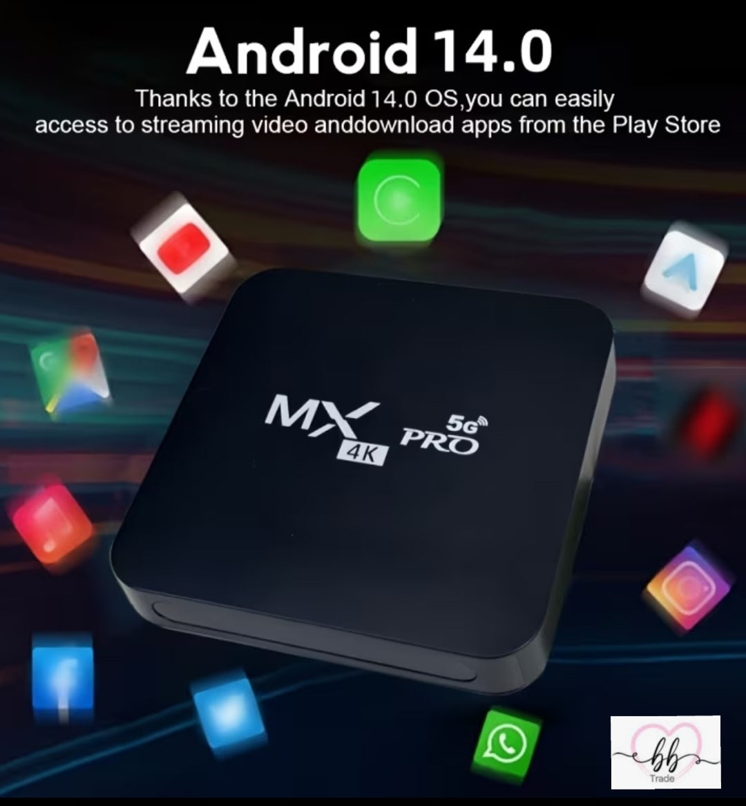 MXQ Pro 5G Android TV Box (16GB + 128GB) – 4K Ultra HD
