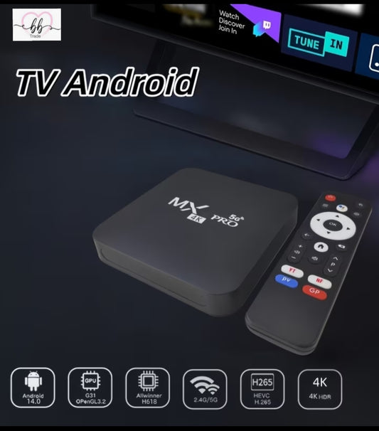 MXQ Pro 5G Android TV Box (16GB + 128GB) – 4K Ultra HD