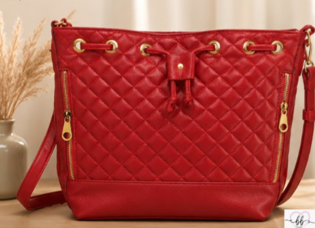 👜 Elegantna prošivena ženska torba – crvena 👜