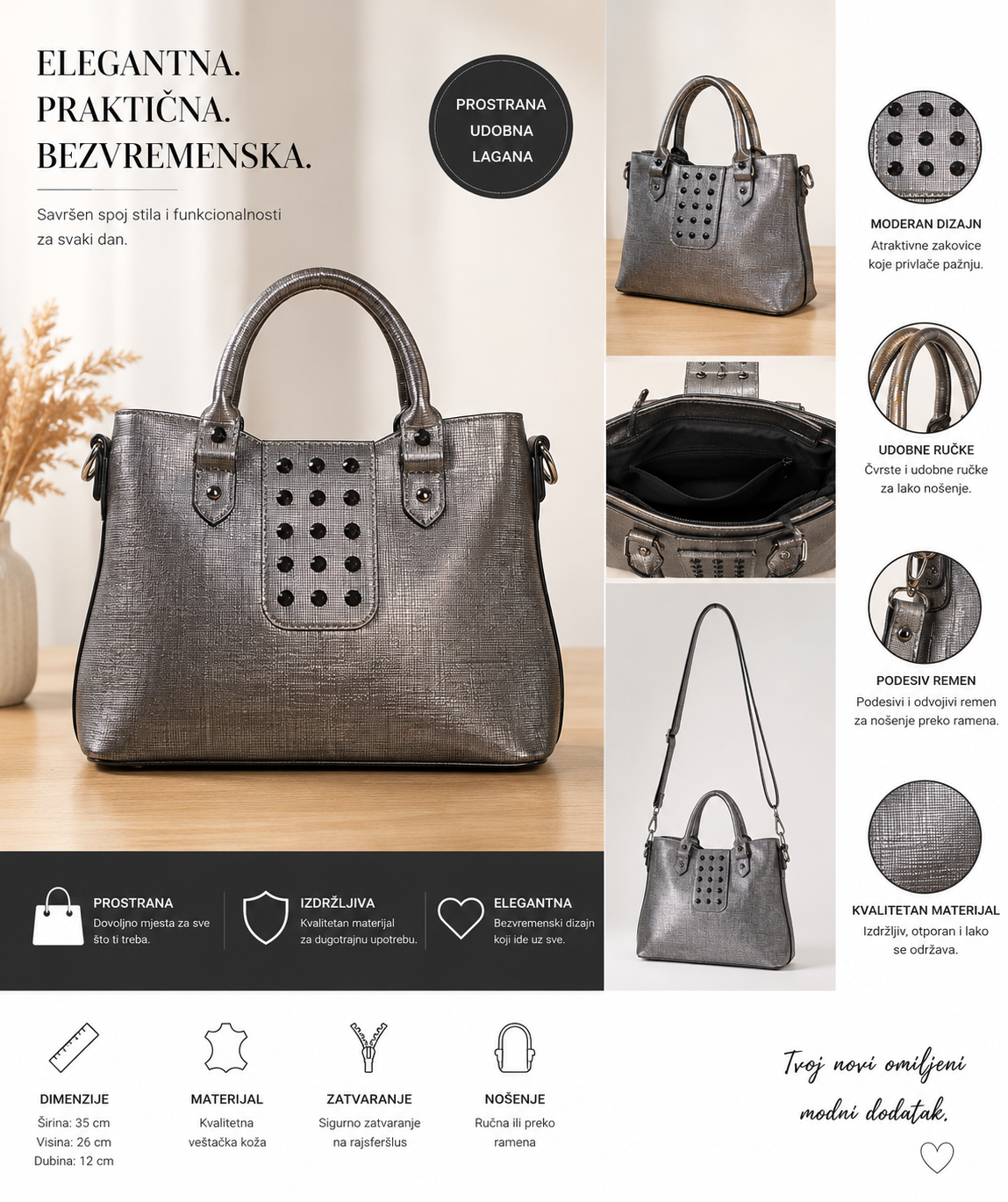 👜 Elegantna ženska torba – bezvremenski stil ✨