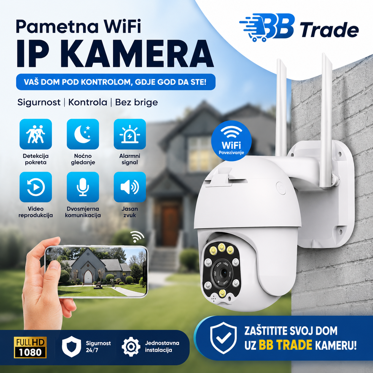 Smart WiFi Kamera 1080P